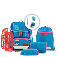 Step by Step 2in1 Plus - Schulranzen Set 6tlg. (Dolphin Pippa) - Markenkoffer