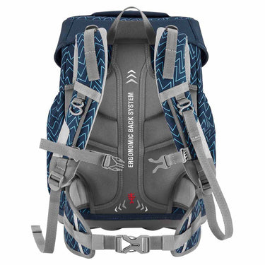 Step by Step Basis - Schulranzen Set 4tlg. (Blue Lines) - Markenkoffer