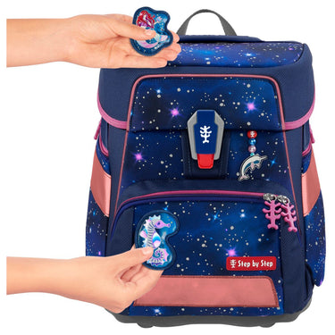 Step by Step Space Reflect Schulranzen Set 5 tlg. (Star Seahorse Zoe) - Markenkoffer