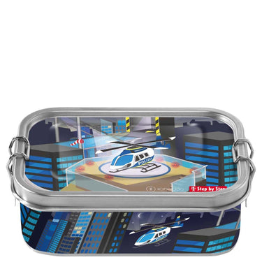 Step by Step Zubehör Edelstahl - Lunchbox 17 cm (Helicopter Sam) - Markenkoffer