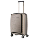Travelite Air Base - 4 - Rollen - Kabinentrolley mit Vortasche S 55 cm (champagner) - Markenkoffer