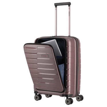 Travelite Air Base - 4 - Rollen - Kabinentrolley mit Vortasche S 55 cm (flieder) - Markenkoffer