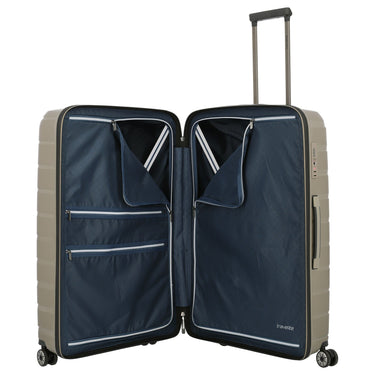 Travelite Air Base - 4 - Rollen - Trolley Set 3tlg. L/M/S Vortasche (champagner) - Markenkoffer