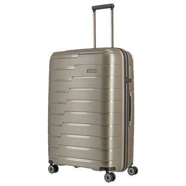 Travelite Air Base - 4 - Rollen - Trolley Set 3tlg. L/M/S Vortasche (champagner) - Markenkoffer