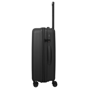 Travelite Air Stripe - 4 - Rollen - Trolley 66 cm erw. (black) - Markenkoffer