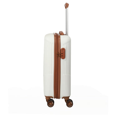 Travelite Bali - 4 - Rollen - Kabinentrolley S 55 cm (weiß/cognac) - Markenkoffer