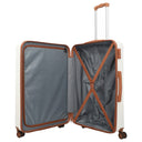 Travelite Bali - 4 - Rollen - Trolley L 77 cm (weiß/cognac) - Markenkoffer