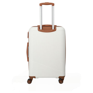 Travelite Bali - 4 - Rollen - Trolley M 67 cm (weiß/cognac) - Markenkoffer