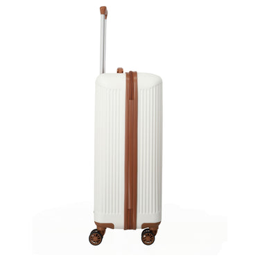 Travelite Bali - 4 - Rollen - Trolley M 67 cm (weiß/cognac) - Markenkoffer