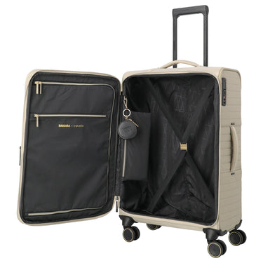 Travelite BARBARA Stepp - 4 - Rollen - Trolley M 68 cm erw. (satin nude, 68 cm) - Markenkoffer