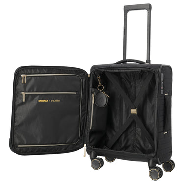 Travelite BARBARA Stepp - 4 - Rollen - Trolley S 55 cm erw. (schwarz, 55 cm) - Markenkoffer