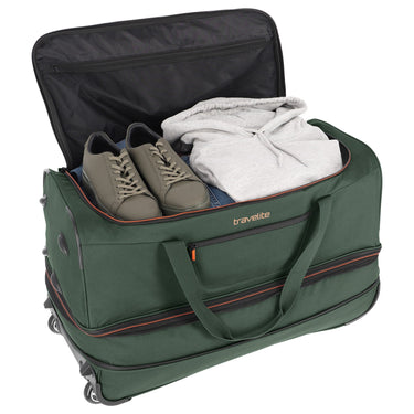 Travelite Basics - Rollenreisetasche 98/119L 70 cm erw. (dunkelgrün) - Markenkoffer
