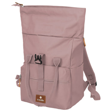 Travelite Basics Short Handle - Rolltop Rucksack 46 cm (smokey rose) - Markenkoffer