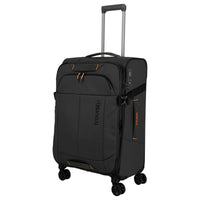 Travelite Briize - 4 - Rollen - Trolley M 67 cm erw. (schwarz) - Markenkoffer