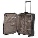 Travelite Crosslite - 2 - Rollen - Kabinentrolley S 54 cm erw. (black) - Markenkoffer