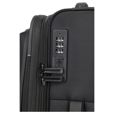 Travelite Crosslite - 2 - Rollen - Kabinentrolley S 54 cm erw. (black) - Markenkoffer