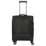 Travelite Crosslite - 4 - Rollen - Kabinentrolley S 55 cm erw. (schwarz) - Markenkoffer