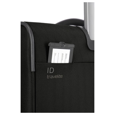 Travelite Crosslite - 4 - Rollen - Kabinentrolley S 55 cm erw. (schwarz) - Markenkoffer