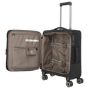 Travelite Crosslite - 4 - Rollen - Kabinentrolley S 55 cm erw. (schwarz) - Markenkoffer