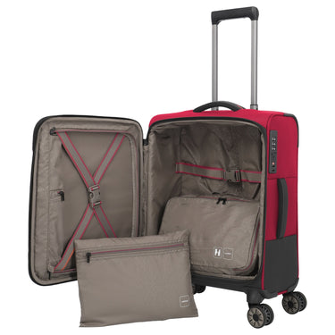 Travelite Crosslite - 4 - Rollen - Kabinentrolley S 55 cm (red) - Markenkoffer