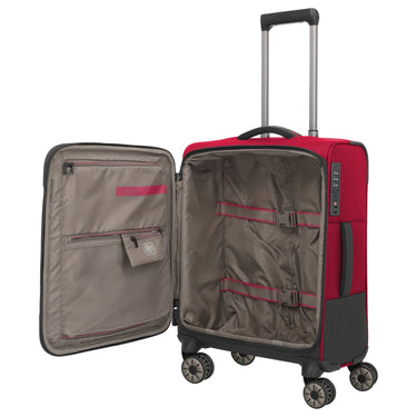 Travelite Crosslite - 4 - Rollen - Kabinentrolley S 55 cm (red) - Markenkoffer