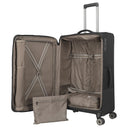 Travelite Crosslite - 4 - Rollen - Trolley L 77 cm erw. (black) - Markenkoffer