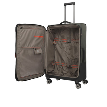 Travelite Crosslite - 4 - Rollen - Trolley L 77 cm erw. (oliv) - Markenkoffer