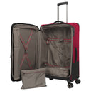 Travelite Crosslite - 4 - Rollen - Trolley L 77 cm erw. (red) - Markenkoffer
