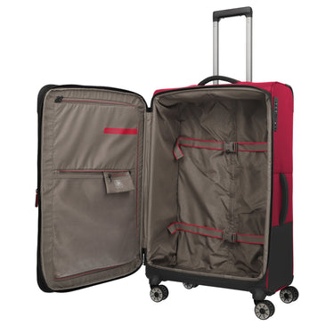 Travelite Crosslite - 4 - Rollen - Trolley L 77 cm erw. (red) - Markenkoffer