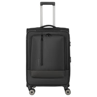 Travelite Crosslite - 4 - Rollen - Trolley M 66 cm erw. (black) - Markenkoffer
