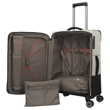 Travelite Crosslite - 4 - Rollen - Trolley M 66 cm erw. (natur) - Markenkoffer
