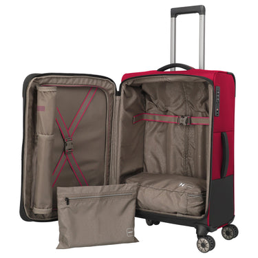 Travelite Crosslite - 4 - Rollen - Trolley M 66 cm erw. (red) - Markenkoffer