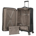 Travelite Crosslite - 4 - Rollen - Trolley XL 81 cm erw. (schwarz) - Markenkoffer