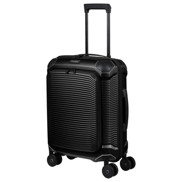 Travelite Millennium - 4 - Rollen - Kabinentrolley mit Vortasche S 55 cm (black) - Markenkoffer