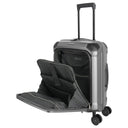 Travelite Millennium - 4 - Rollen - Kabinentrolley mit Vortasche S 55 cm (silver) - Markenkoffer