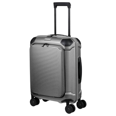 Travelite Millennium - 4 - Rollen - Kabinentrolley mit Vortasche S 55 cm (silver) - Markenkoffer