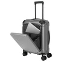 Travelite Millennium - 4 - Rollen - Kabinentrolley mit Vortasche S 55 cm (silver) - Markenkoffer
