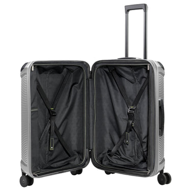 Travelite Millennium - 4 - Rollen - Trolley M 67 cm erw. (silver) - Markenkoffer
