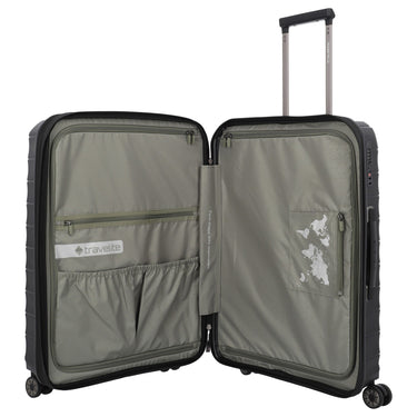 Travelite Mooby - 4 - Rollen - Trolley M 66 cm erw. (black) - Markenkoffer