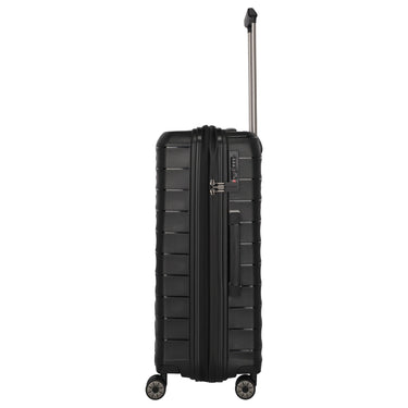 Travelite Mooby - 4 - Rollen - Trolley M 66 cm erw. (black) - Markenkoffer