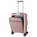 Travelite Next - 4 - Rollen - Kabinentrolley mit Vortasche S 55 cm (rose) - Markenkoffer