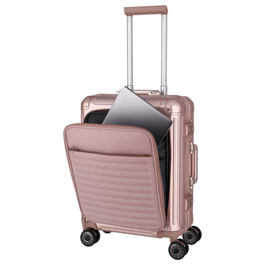 Travelite Next - 4 - Rollen - Kabinentrolley mit Vortasche S 55 cm (rose) - Markenkoffer