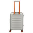 Travelite Next 75 Jahre Jubiläums - Edition - 4 - Rollen - Kabinentrolley S 55 cm (silber - orange) - Markenkoffer