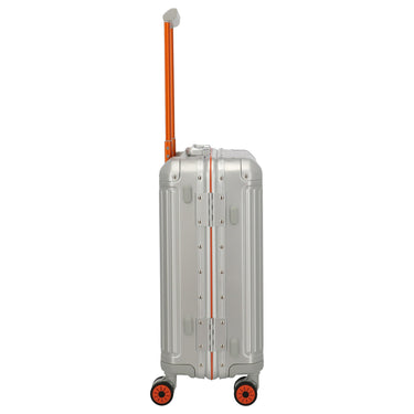 Travelite Next 75 Jahre Jubiläums - Edition - 4 - Rollen - Kabinentrolley S 55 cm (silber - orange) - Markenkoffer