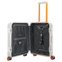 Travelite Next 75 Jahre Jubiläums - Edition - 4 - Rollen - Kabinentrolley S 55 cm (silber - orange) - Markenkoffer