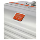 Travelite Next 75 Jahre Jubiläums - Edition - 4 - Rollen - Kabinentrolley S 55 cm (silber - orange) - Markenkoffer