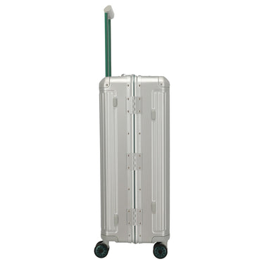 Travelite Next 75 Jahre Jubiläums - Edition - 4 - Rollen - Trolley L 77 cm (silber - grün) - Markenkoffer