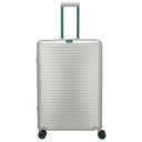 Travelite Next 75 Jahre Jubiläums - Edition - 4 - Rollen - Trolley L 77 cm (silber - grün) - Markenkoffer