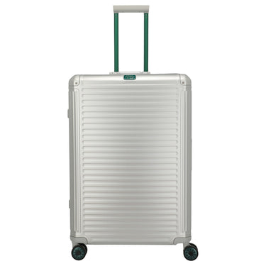 Travelite Next 75 Jahre Jubiläums - Edition - 4 - Rollen - Trolley L 77 cm (silber - grün) - Markenkoffer