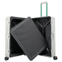 Travelite Next 75 Jahre Jubiläums - Edition - 4 - Rollen - Trolley L 77 cm (silber - grün) - Markenkoffer